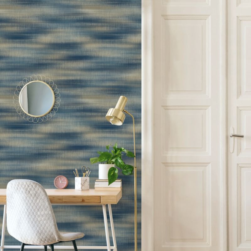 Vinyltapet på nonwoven GoodHome Soboba blå