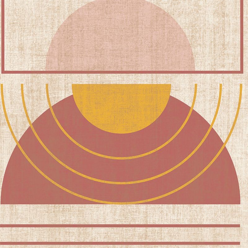 Vinyltapet på nonwoven GoodHome Sunset okker / ravfarvet