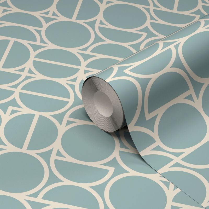 Vinyltapet på non-woven GoodHome Unique Geo lys grøn