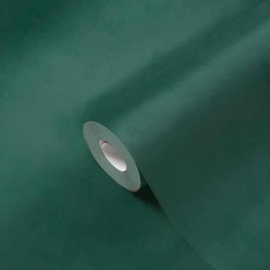 Vinyltapet på nonwoven-bagside Izier smaragdgrøn