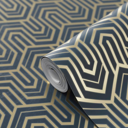 Vinyltapet på nonwoven Malah blå