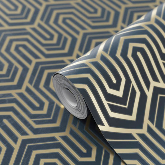 Vinyltapet på nonwoven Malah blå