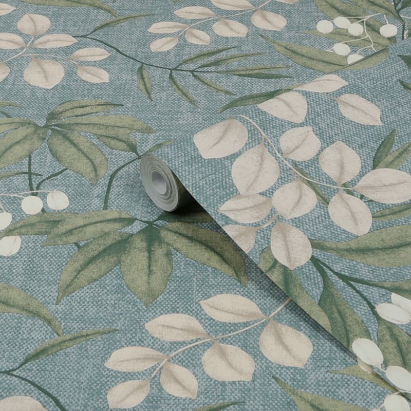 Superfresco Easy Floral blå vinyltapet på nonwoven