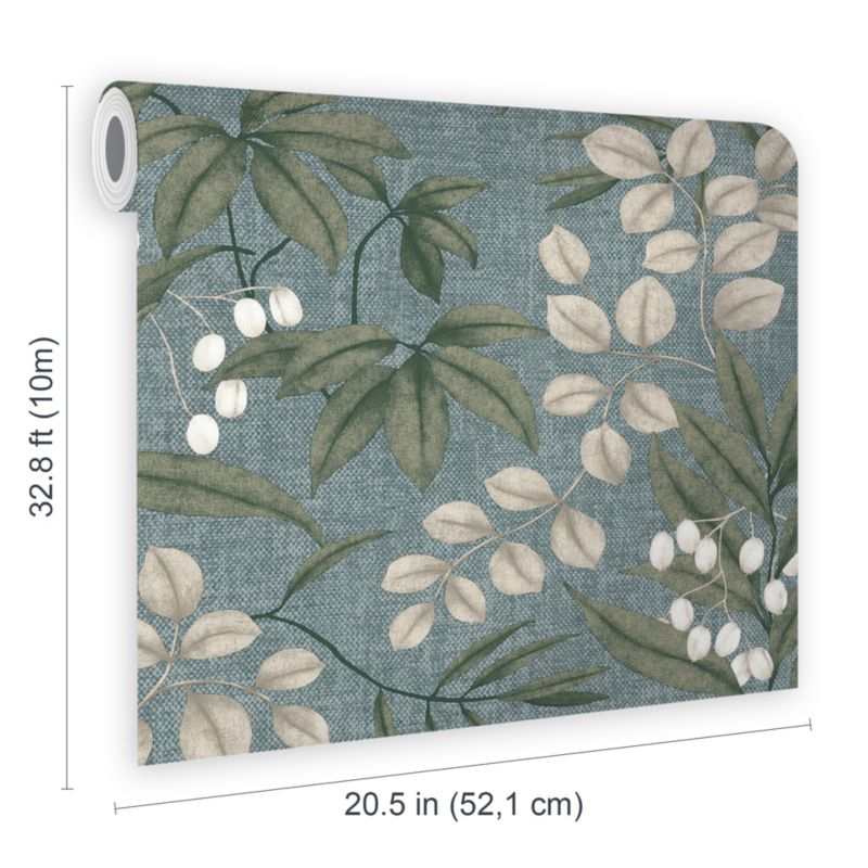 Superfresco Easy Floral blå vinyltapet på nonwoven