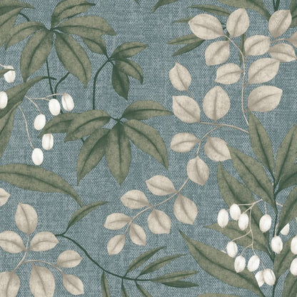 Superfresco Easy Floral blå vinyltapet på nonwoven