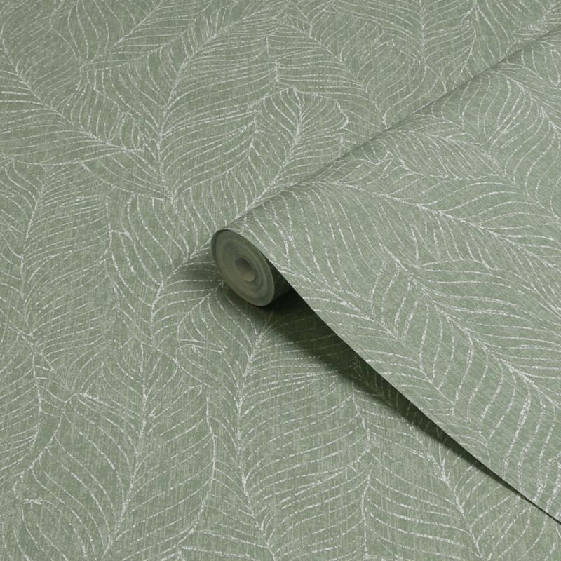 Superfresco Easy Supple Leaves grøn vinyltapet på nonwoven