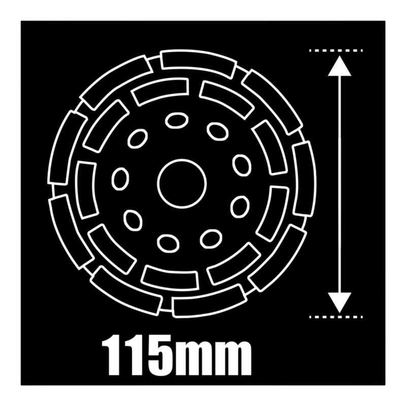 Erbauer diamantklinge til slibning 115 mm dobbelt