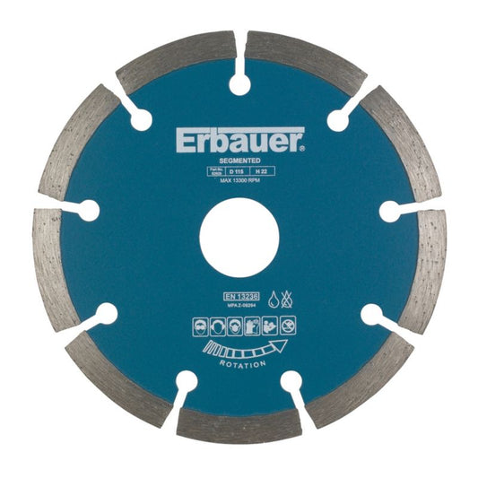 Erbauer segmenteret diamantklinge 115 x 22,2 mm