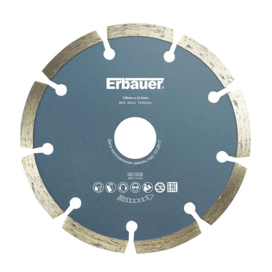 Erbauer segmenteret diamantskive 125 x 22,2 mm