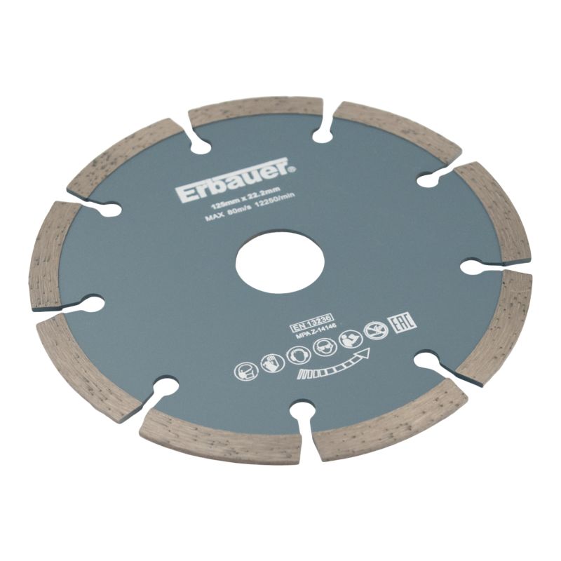 Erbauer segmenteret diamantskive 125 x 22,2 mm