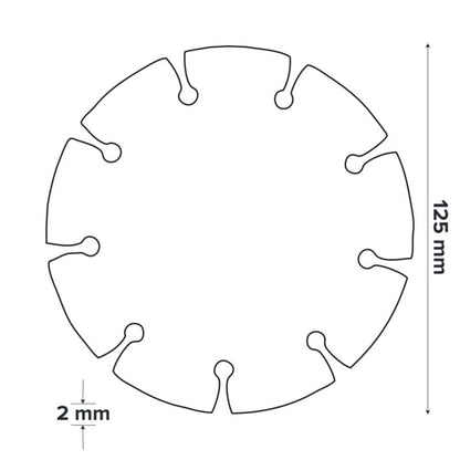 Erbauer segmenteret diamantskive 125 x 22,2 mm