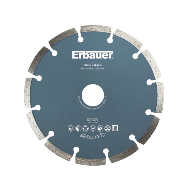 Erbauer segmenteret diamantklinge 150 x 22,2 mm
