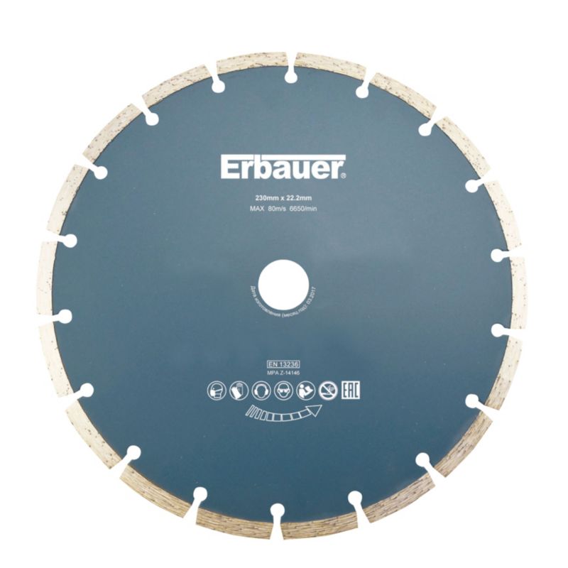 Erbauer segmenteret diamantskive 230 x 22,2 mm