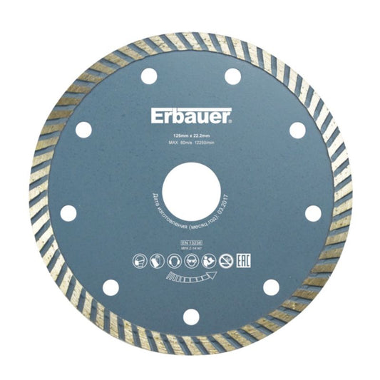 Erbauer turbo diamantklinge 125 x 22,2 mm
