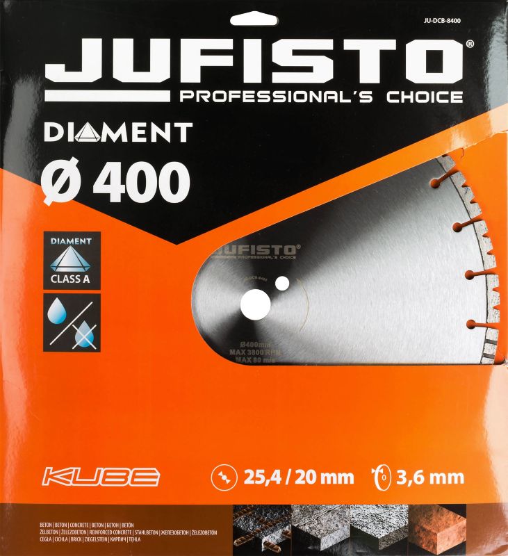 Jufisto segmenteret diamantklinge 400 mm