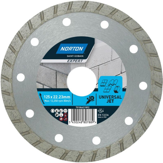 Norton diamantklinge 125 x 22,23 mm