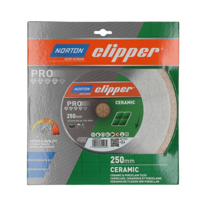 Norton Clipper MD120C diamantskive 250 x 25,4 mm