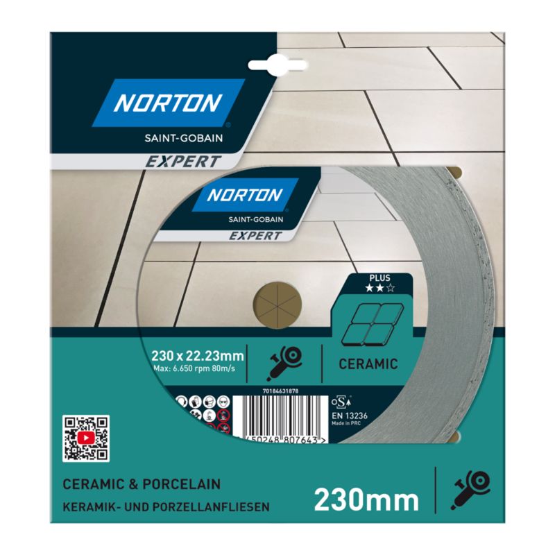 Norton diamantklinge til keramisk skæring 230 x 22,23 mm