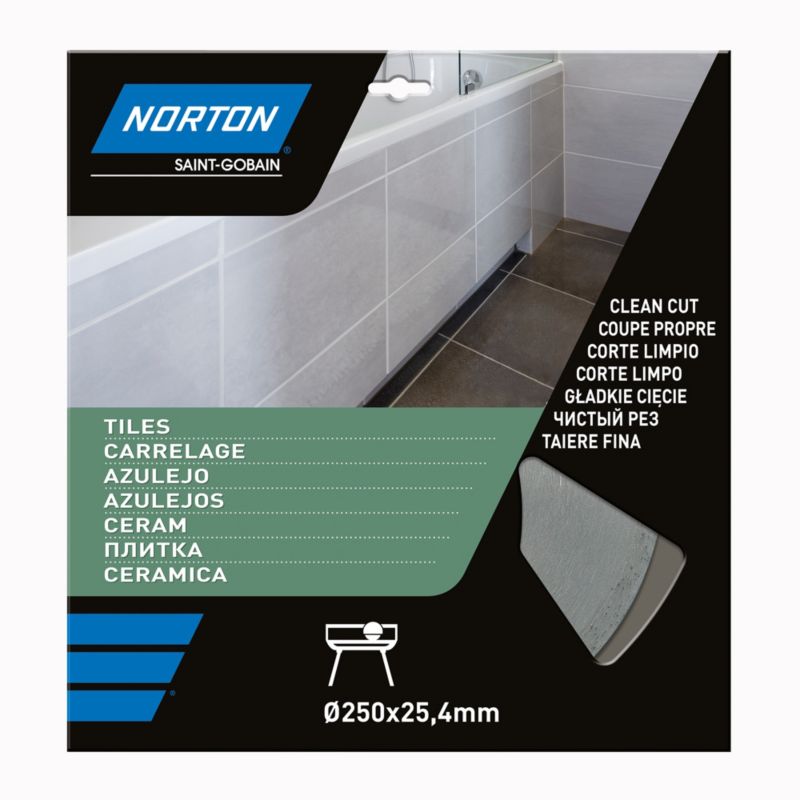 Norton diamantklinge til keramisk skæring 250 x 25,4 mm