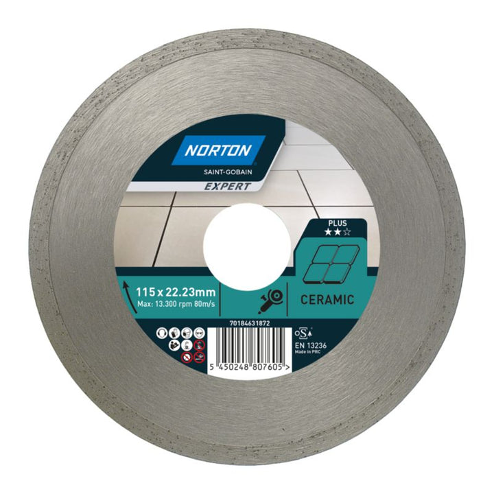 Norton Expert diamantklinge til keramik 115 x 22,23 mm