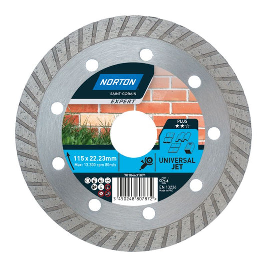 Norton Jet universal diamantklinge 115 x 22,23 mm