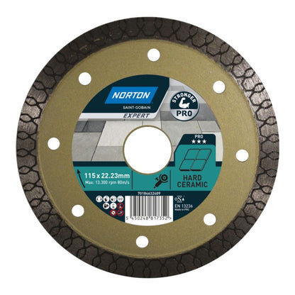 Norton Pro diamantklinge til klinker 115 x 22,23 mm