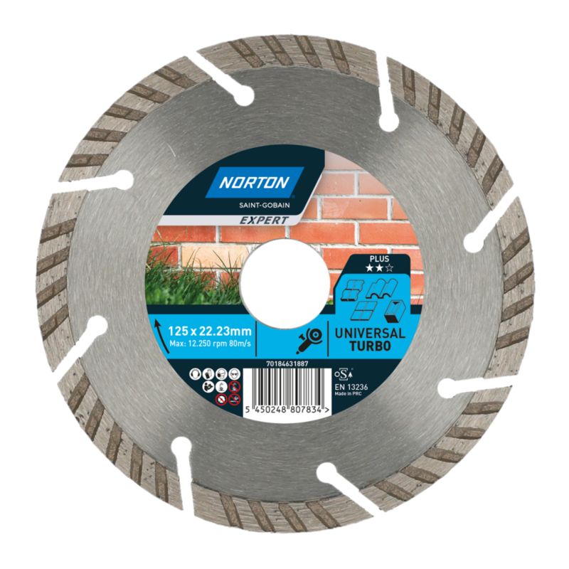 Norton Turbo universal diamantklinge 125 x 22,23 mm