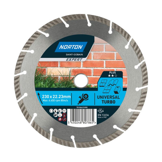 Norton Turbo universel diamantklinge 230 x 22,23 mm