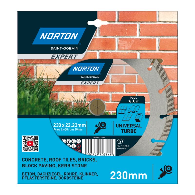 Norton Turbo universel diamantklinge 230 x 22,23 mm