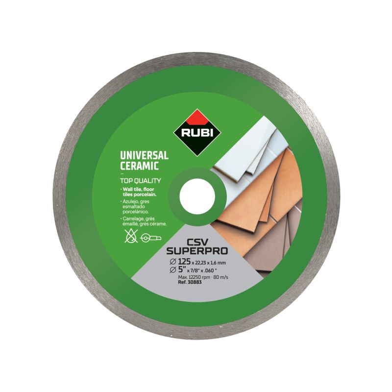 Rubi diamantklinge til keramik og klinker CSV 1,6 x 125 mm