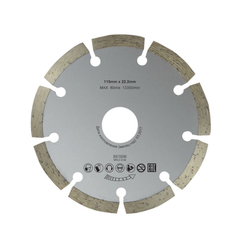Segmenteret diamantklinge 115 mm