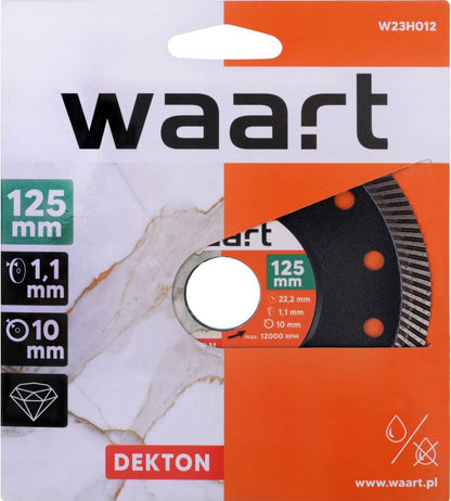 Waart turbo diamantklinge 125 x 1 x 22,2 mm