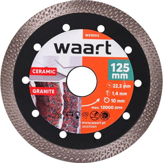 Waart diamantklinge flet 125 x 1,4 x 22,2 mm