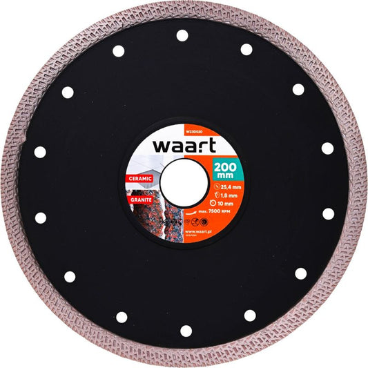 Diamantskive Waart flettet 200 x 1,8 x 25,4 mm