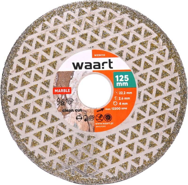 Waart diamantklinge med belægning 125 x 1 x 22,2 mm