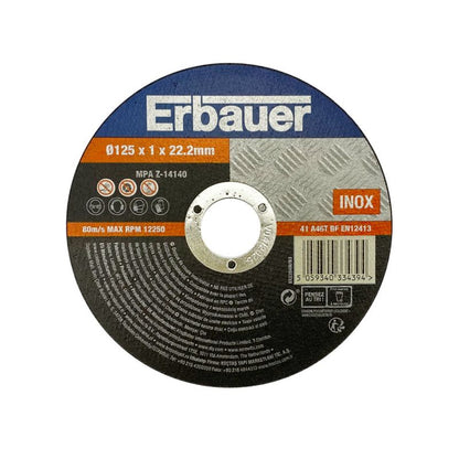 Erbauer korundskive til metalskæring inox 125 x 1 x 22,2 mm
