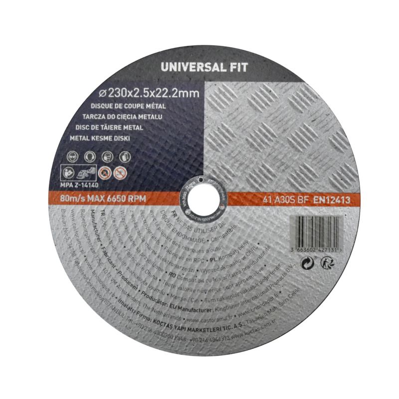 Universal fit metalskæreskive 230 x 2,5 mm