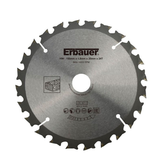 Erbauer træskæreskive 150 x 20 mm 24T