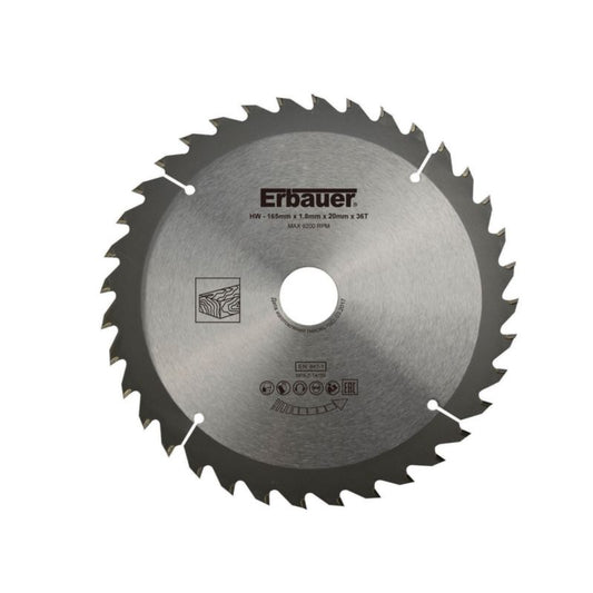 Erbauer træcirkelsavklinge 165 x 20/16 mm 36T