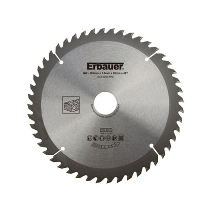 Erbauer træcirkelsavklinge 165 x 20/16 mm 48T