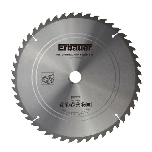 Erbauer træskæreskive 350 x 30 mm 48T