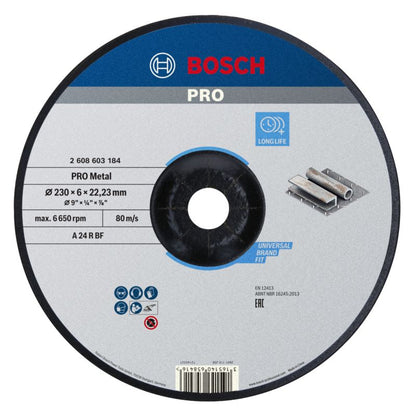 Bosch PRO slibeskive til metal 6 x 230 mm