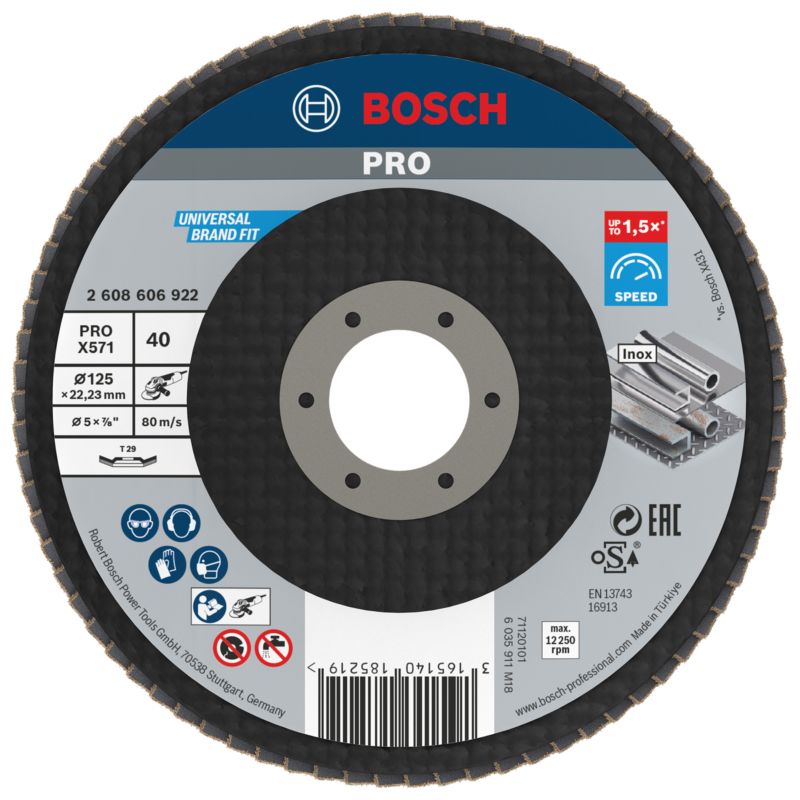 Bosch PRO 125 mm G40 lamelskive til metal