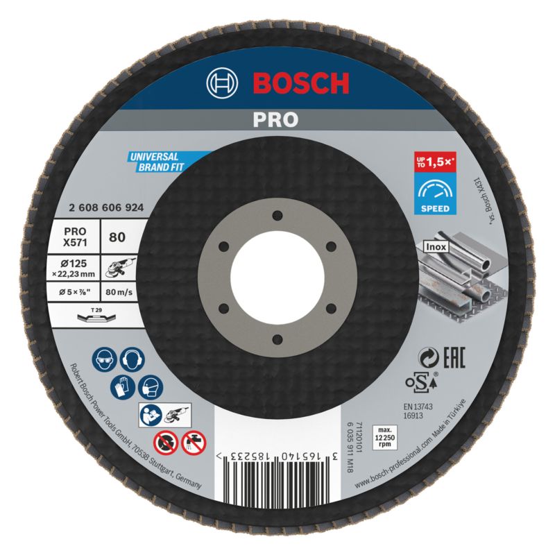 Bosch PRO 125 mm lamelskive til metal G80