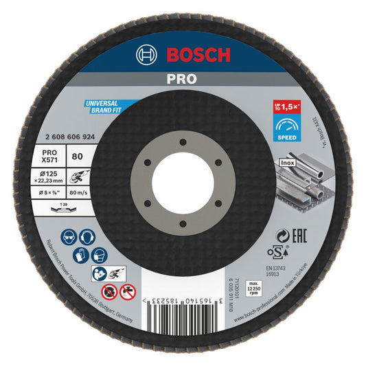 Bosch PRO 125 mm lamelskive til metal G80