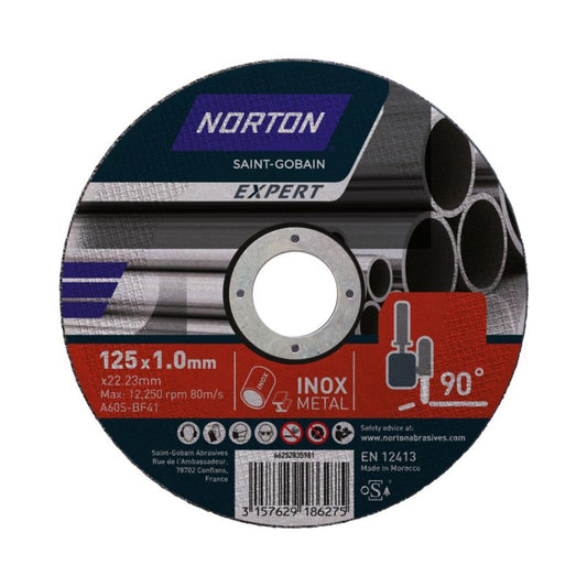 Norton skæreskive 125 x 1 x 22,2 mm til stål