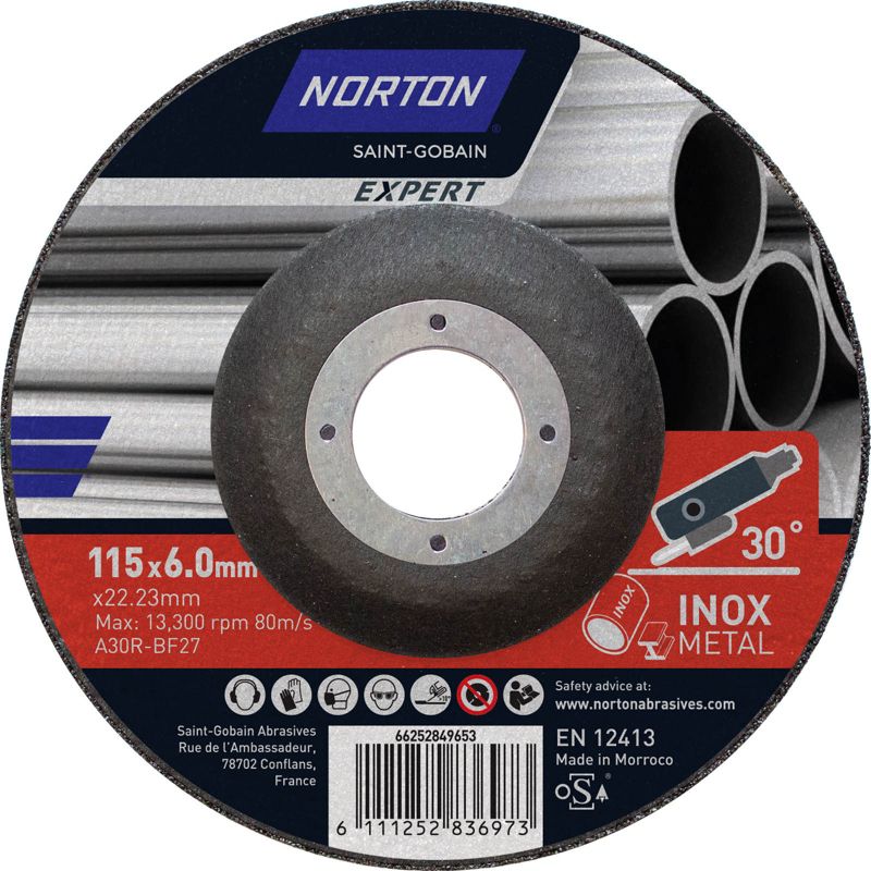 Norton Expert-skive 27-115X6.0X22.23 inox