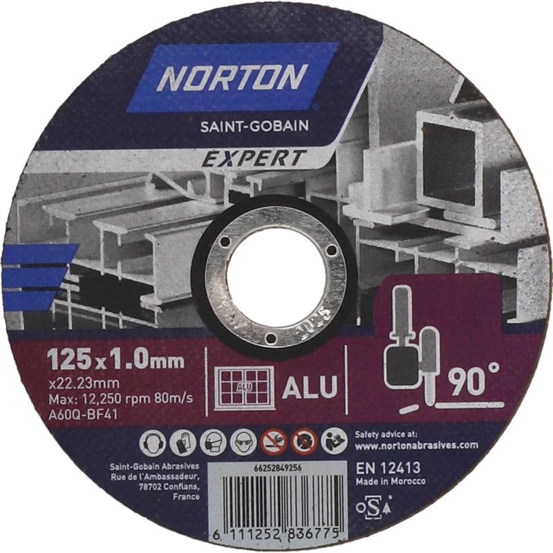 Norton Expert 41-125X1.0X22.23 skæreskive til aluminium