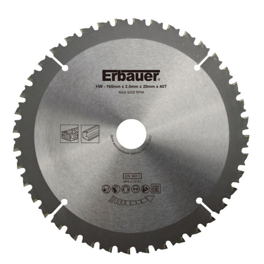 Erbauer universal klinge 165 x 20/16 mm 40T