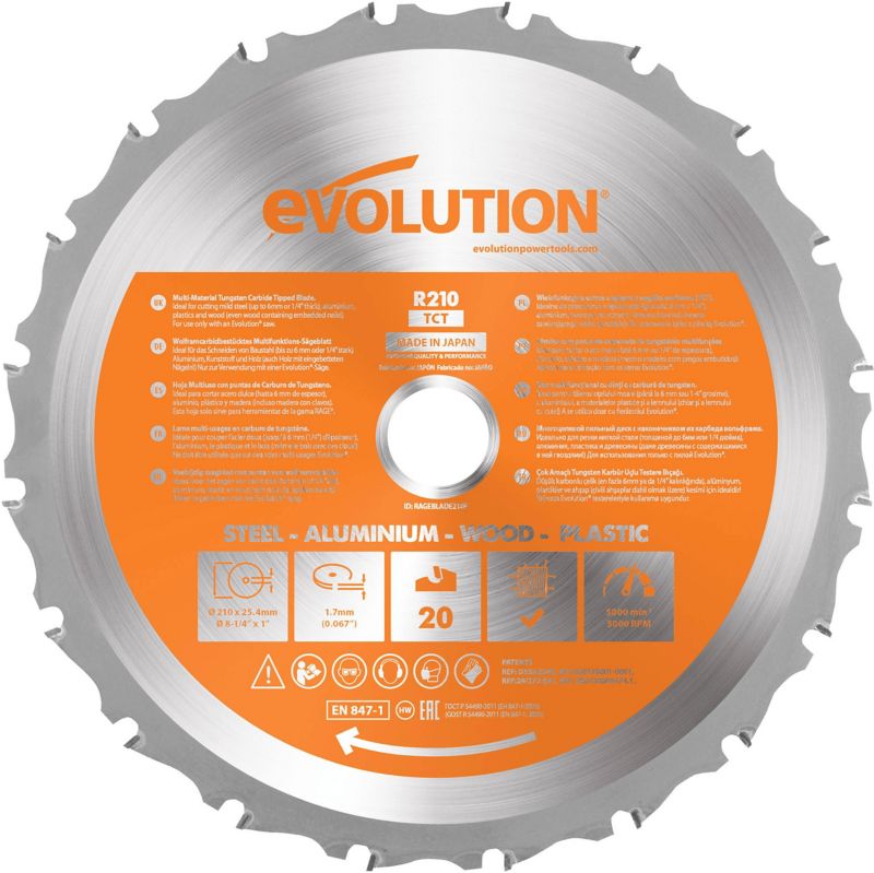 Evolution universal klinge 210 mm